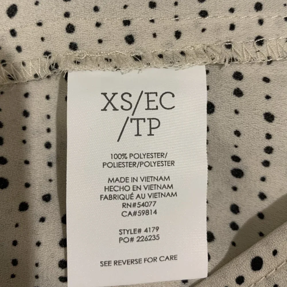 Cabi Morse Code Sleeveless Ruffle Neck - Picture 6 of 8